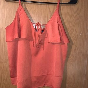 Orange flowy tank